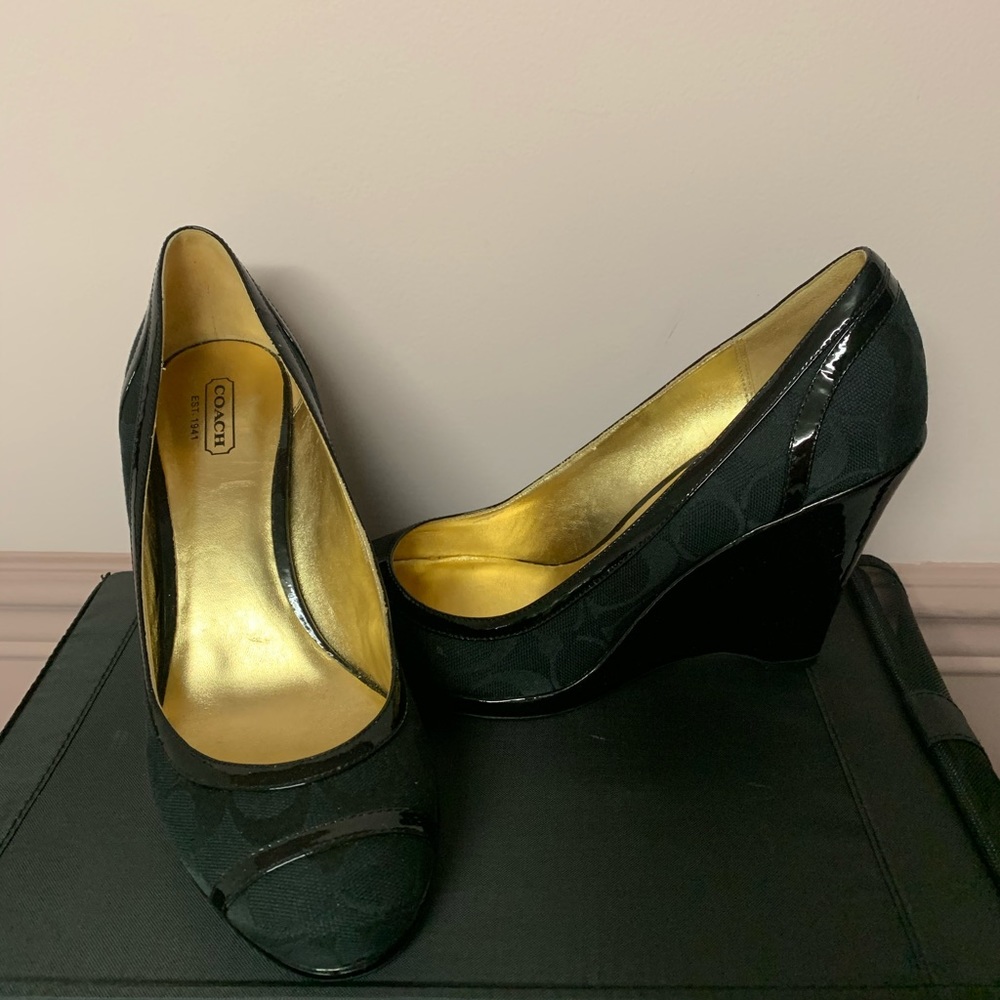 Coach wedge heel shoe